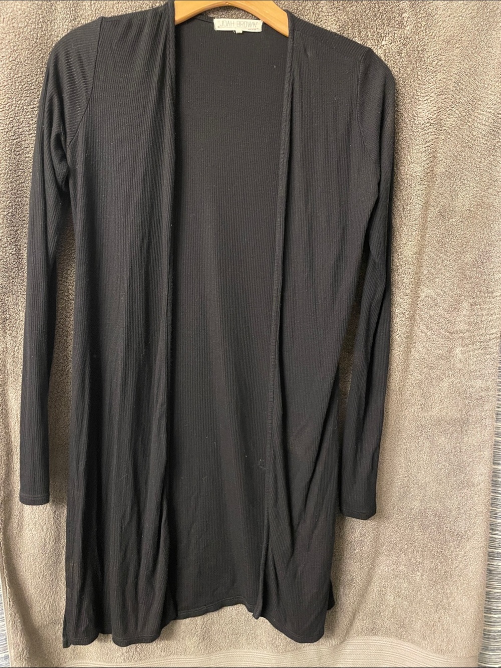 Joah Brown Black Long Sleeve Open Front cardigan - Picture 1 of 7